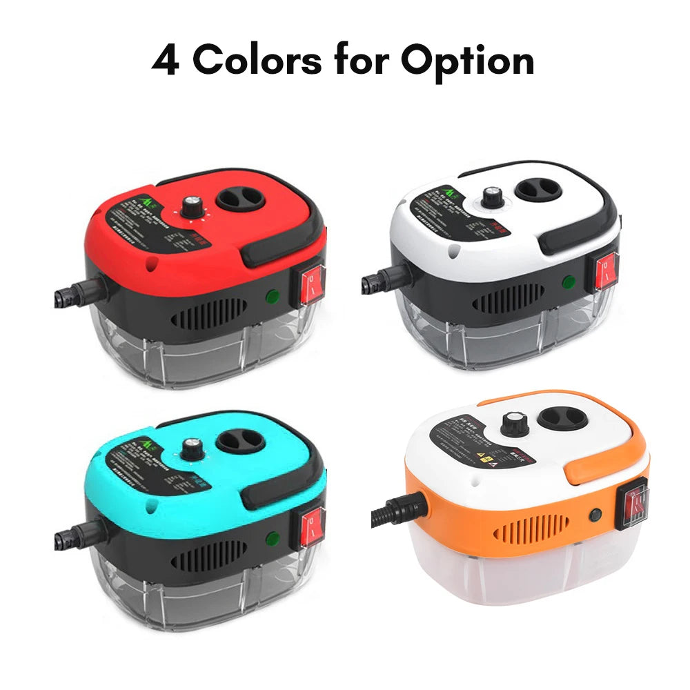1500W Portable Handheld Steam Cleaner with High-Temperature Pressurized Steam and Brush Attachments for Furniture and Automotive Use