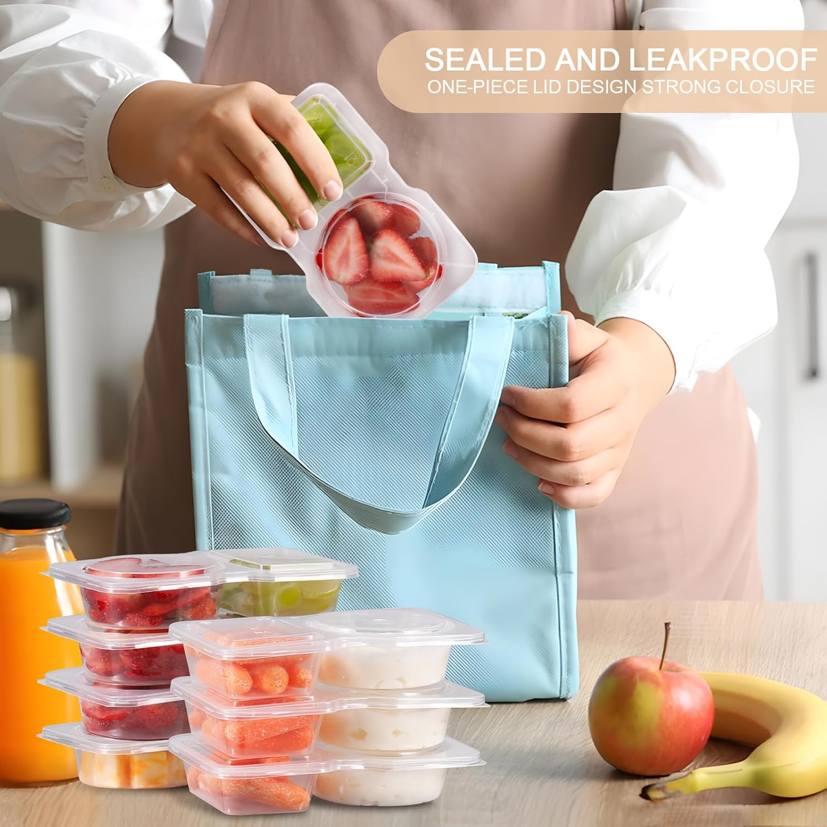 Reusable Snack Containers with Lids 20Pcs,New Snack Containers,Sna