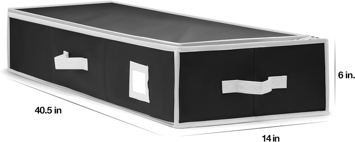 Premium Wrapping Paper Organizer Storage | Gift Wrap Holder with Extra Pockets for Christmas Decorations, Reinforced Handles, Heavy Duty, Ultra-Durable, Tear-Proof Fabric - Fits up to 27 Rolls (Black)