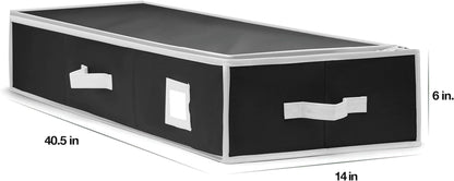 Premium Wrapping Paper Organizer Storage | Gift Wrap Holder with Extra Pockets for Christmas Decorations, Reinforced Handles, Heavy Duty, Ultra-Durable, Tear-Proof Fabric - Fits up to 27 Rolls (Black)