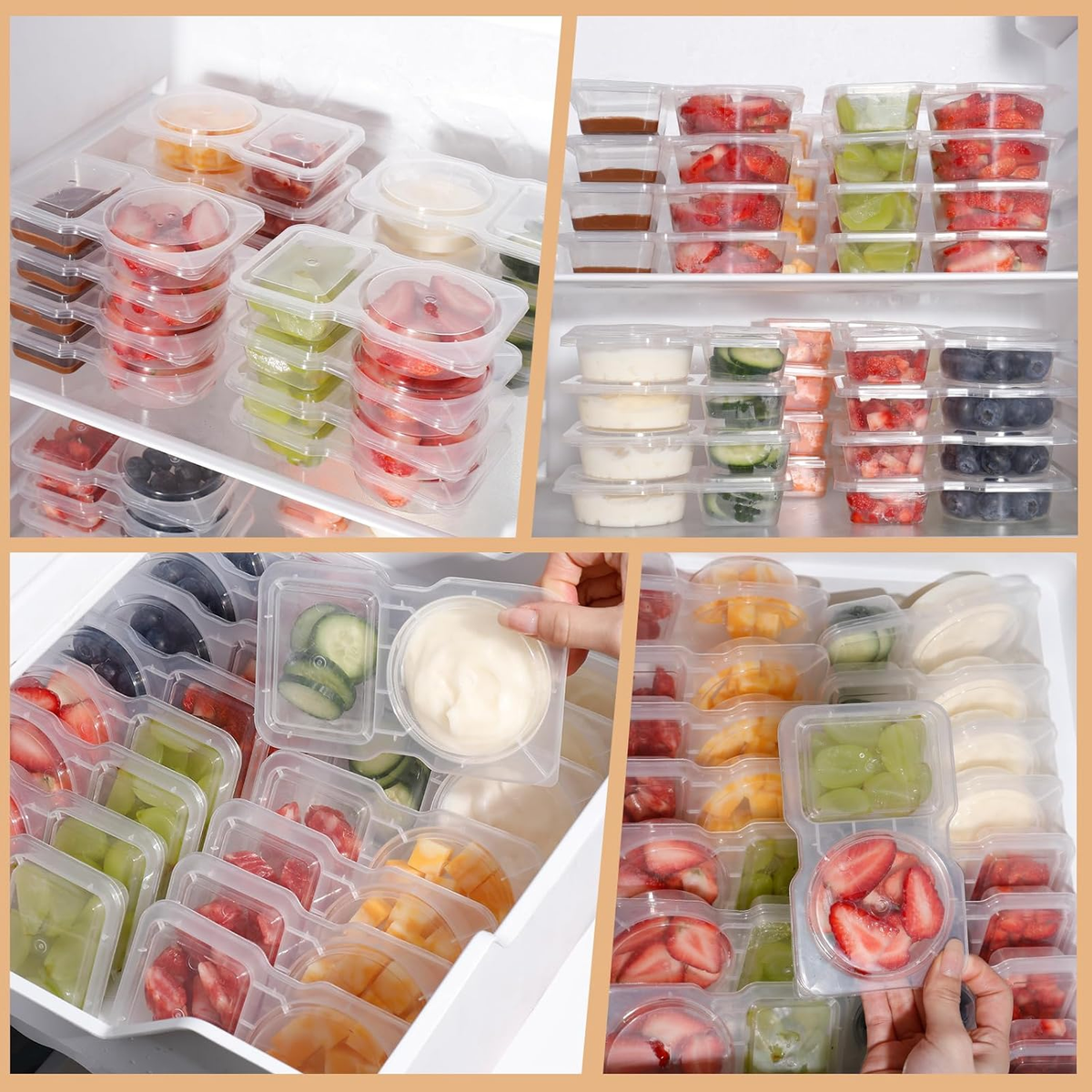 Reusable Snack Containers with Lids 20Pcs,New Snack Containers,Sna