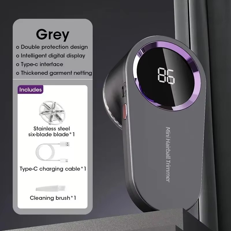 Electric Lint Remover Electric Pellet Fluff Remover Digital Display Debobbler Clothes Shaver Multifunction for Clothes Sweater